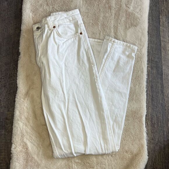 Topshop Denim - TOPSHOP White High Waisted Tapered Jeans Sz 30 Women’s